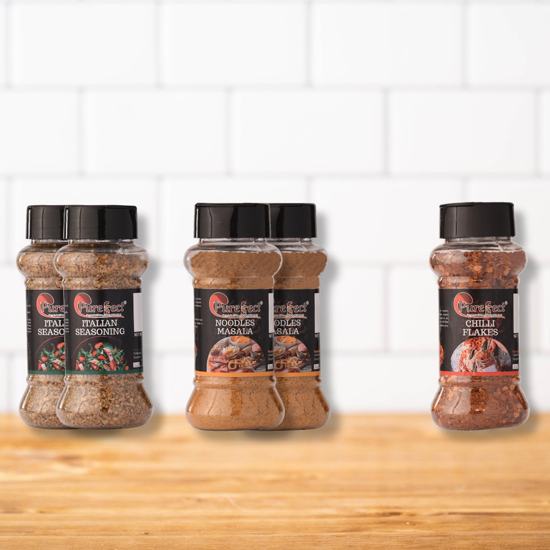 Buy 2 Italian seasoning + 2 Noodles Masala Get 1 Chilli Flakes Free - Purefect Healthy Pure Products