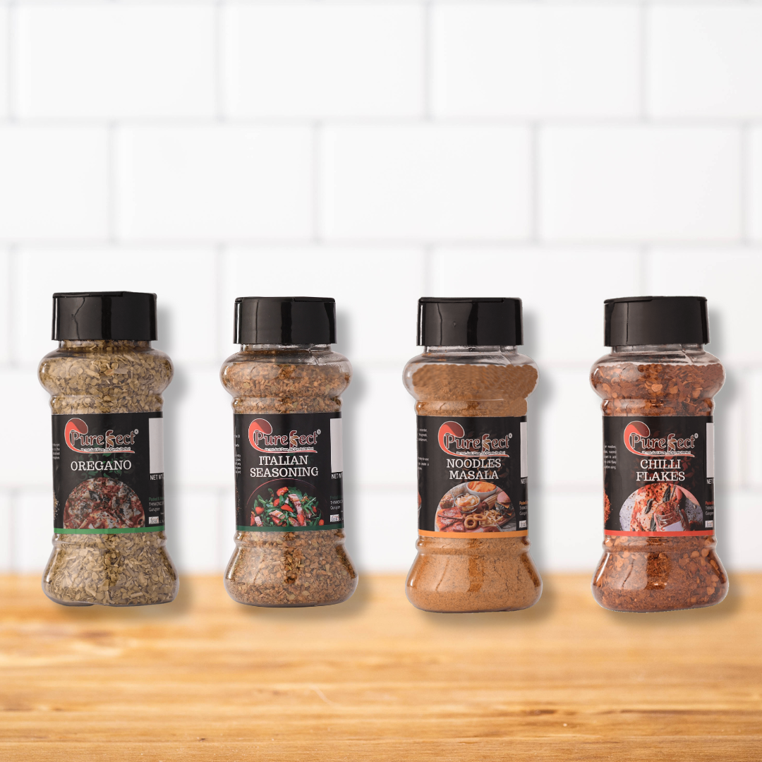 Oregano | Italian Seasoning | Chilli Flakes | Noodles Masala Combo | Fresh and Natural Herbs & Seasonings - Purefect Healthy Pure Products
