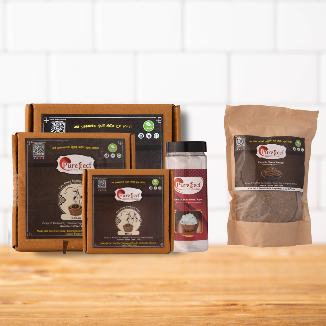 3 Sambrani cups + 1 Bhimseni kapur ( Havan saamagri free ) - Purefect Healthy Pure Products